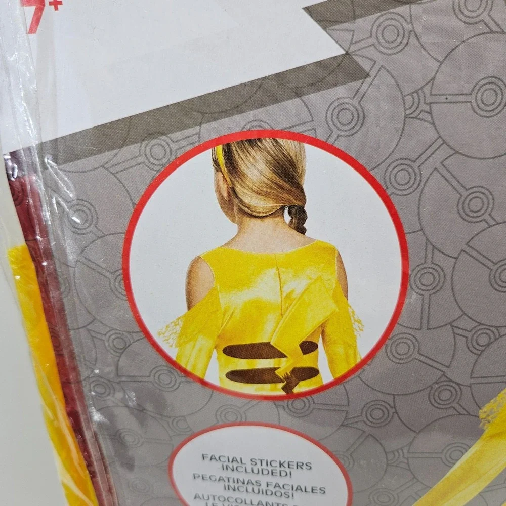 Girls Pokemon Halloween Costume Pikachu Yellow Classic Dress Medium 7-8 NEW 59 - Picture 4 of 11